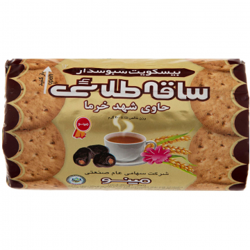 بیسکویت سبوسدار ساقه طلایی حاوی شهد خرما مینو 190 گرمی